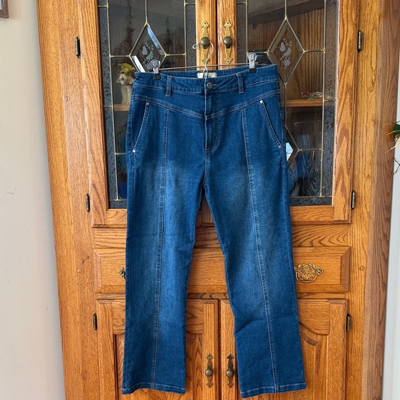 Sundance Denim - Sundance Dark Blue TrouserJeans with Front and Back Seams, Straight Legs